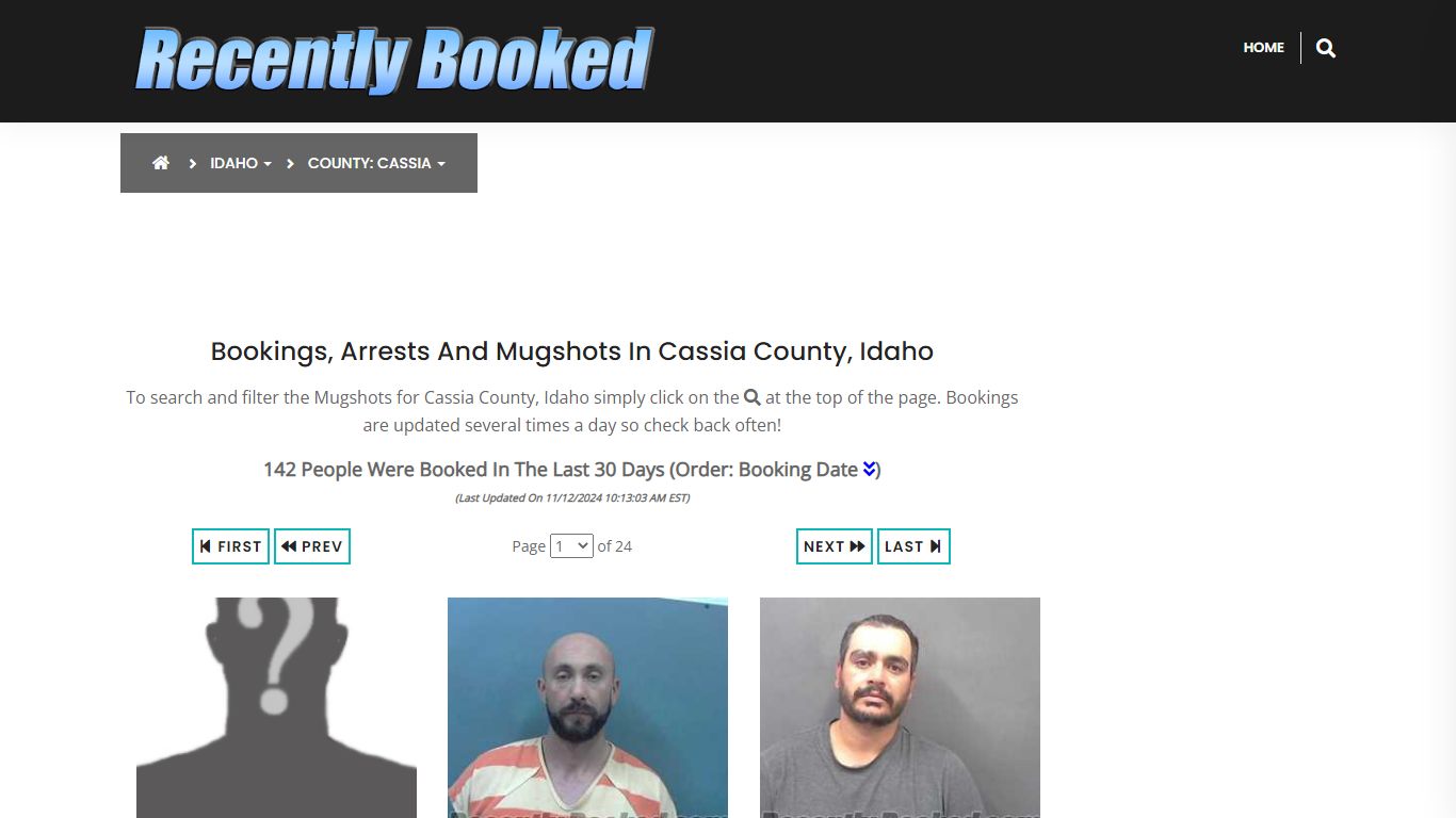 Bookings, Arrests and Mugshots in Cassia County, Idaho - Recently Booked